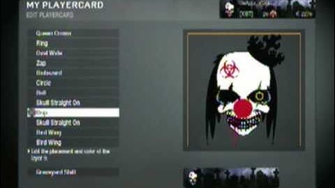 Black Ops Emblems: Scary Clown Face