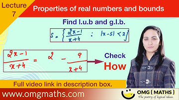 Find g.l.b. and l.u.b | Least Upper Bound | Greatest Lower Bound | Doubt Clearing lecture