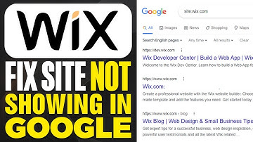 How To Fix WIX Site Not Showing In Google (2025)