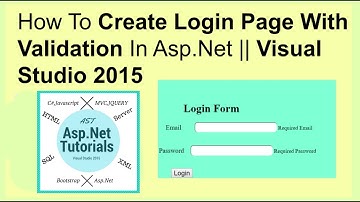 How to create login page with validation in asp.net || visual studio 2015