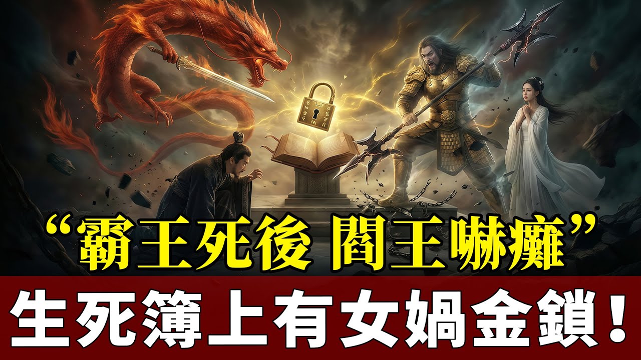 項羽烏江自刎後，竟然殺穿了地府？閻王看到生死簿上的女媧金鎖，當場嚇跪！项羽, 西楚霸王, 虞姬, 神话故事