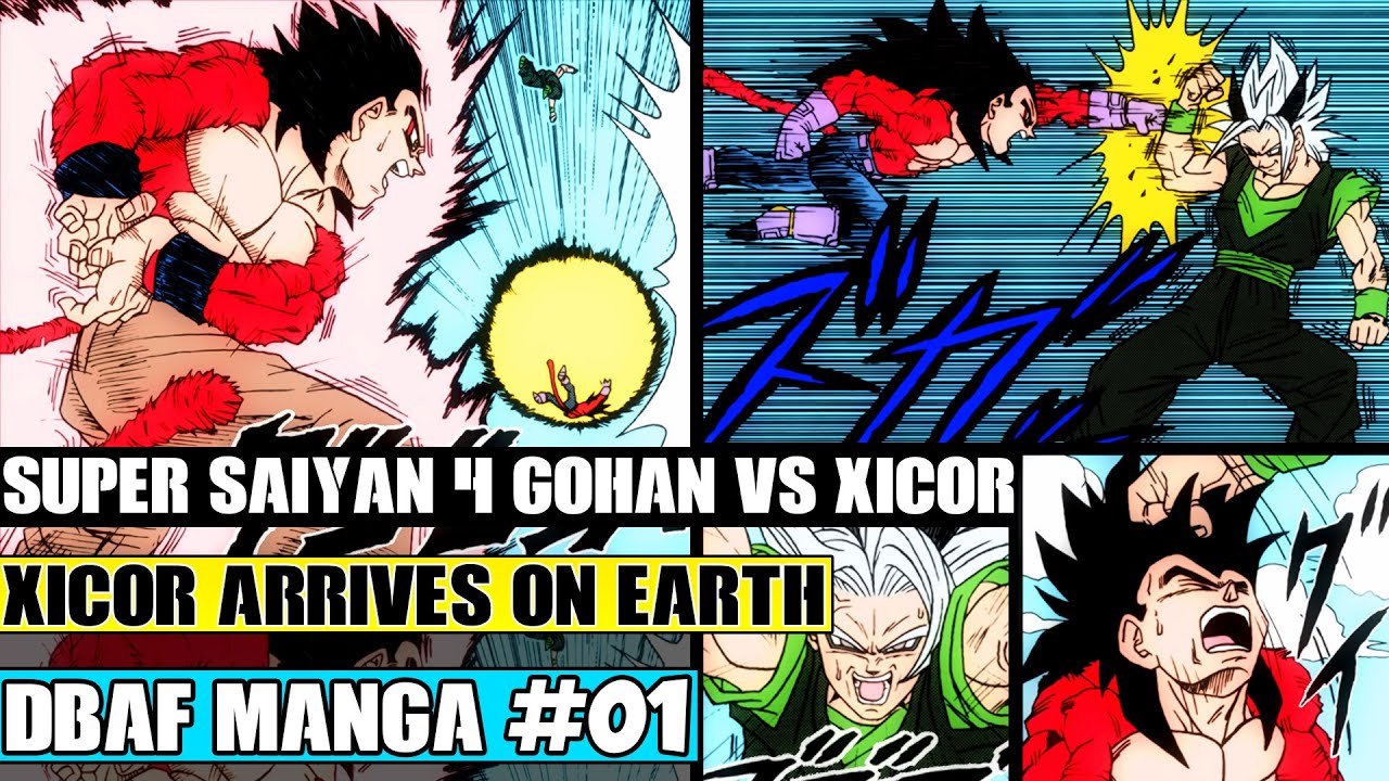 Dragon Ball Af Chapter 1 Xicor Arrives On Earth Saiyan 4 Gohan Vs Xicor Ssj4 Vegeta Vs Xicor Youtube