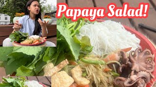 Papaya Salad leh Baby Octopus| Kaikuang leh kan huan thlai| Vawkvun kan|Sunday Tlai #mukbang #vlogs