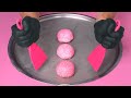 Street Food ASMR | how to make pink Marshmallow covered Chocolate Cakes to Ice Cream Rolls