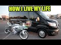 Stealth 2020 Ford Transit Van I Live In! + Youtube Studio / Bike Shop Tour!