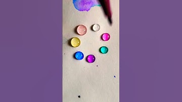 🌈💧 Satisfying Water Drop with Ink Colors 🔴🟡 | Relaxing Sketch Pen Magic ✨ #shorts #colormixing #asmr
