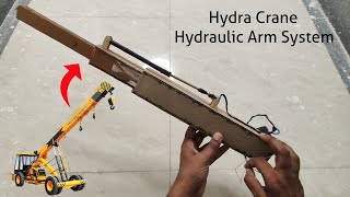 How To Make Hydra Crane Hydraulic Arm System From Cardboard| 100% Working