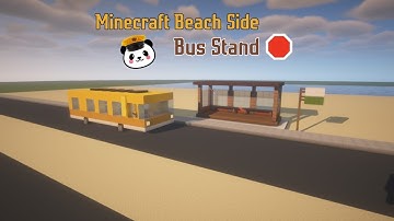 How to Make a Beach side Bus stand 🚏 & Bus 🚌 In Minecraft 🐼 | Bus stand | Minecraft |