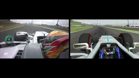 Lewis Japanese Grand Prix 2017 pole lap vs Rfactor2