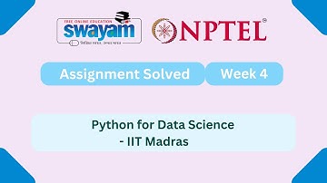 Python For Data Science Week 4 || NPTEL Answers 2025 || #nptel #nptel2025 #myswayam