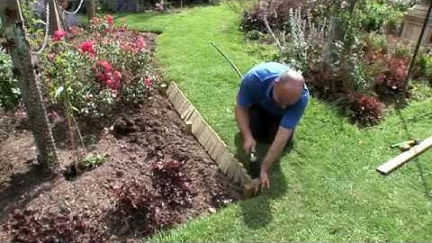 Forest Garden - How to install log roll edging (2019)