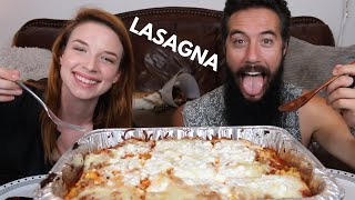 HOMEMADE LASAGNA RECIPE + MUKBANG