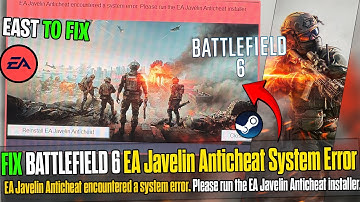 🎮 How to Fix EA Javelin Anticheat System Error 🛠️ Battlefield 6 PC
