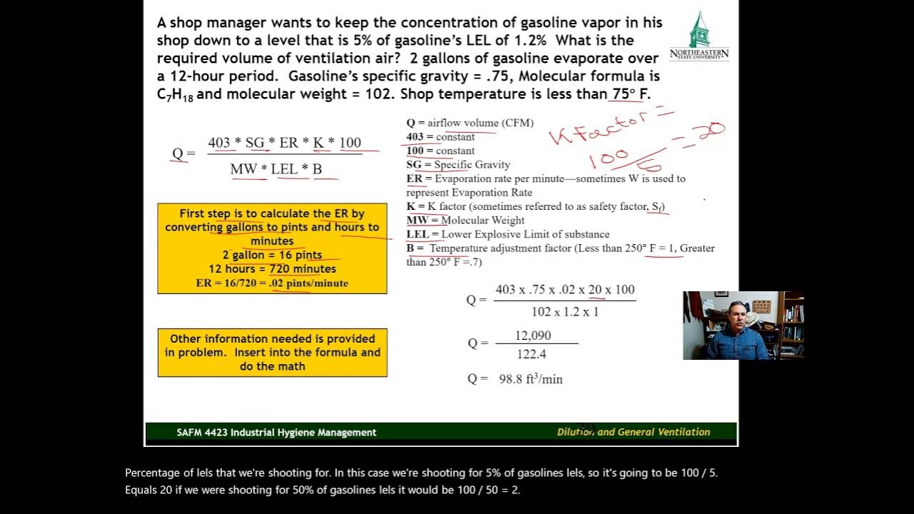 Dilution Ventilation Flammable Vapor Concentration YouTube