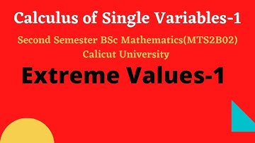 Video-01|Extreme Values|