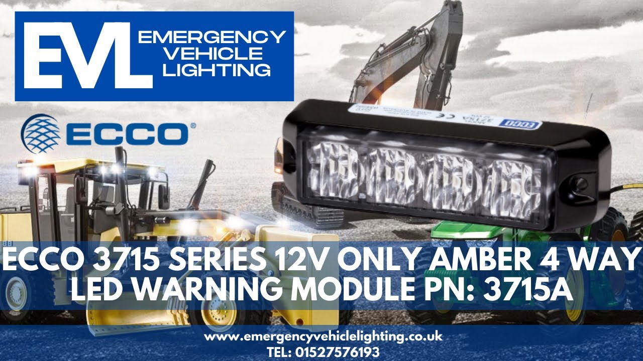 ECCO 4 LED Warning Module 3715A Emergencyvehiclelighting YouTube