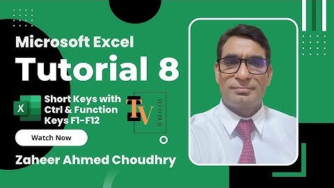 Basic Excel | Excel Shortcut Keys | Shortcuts Ctrl+F1 to Ctrl+F12