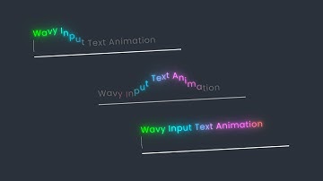 Input Text Wave Animation On Click using CSS & Javascript