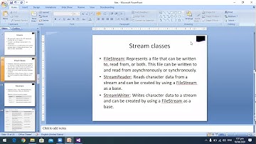 IO:  FileInfo DirectoryInfo and Streams