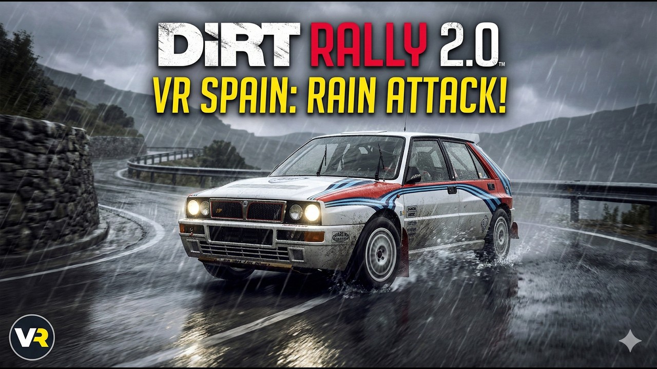 Dirt Rally 2.0 VR - Lancia Delta HF Integrale mokra Hiszpania Wyzwanie dnia