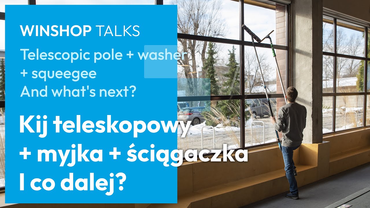 Jak używać kija teleskopowego do mycia okien❓ Myjka + ściągaczka || część 1/2