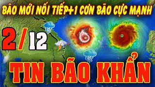 🔴[Trực Tiếp] TIN BÃO MỚI Hướng Về Miền Bắc -Trung bộ ? Dự báo thời tiết hôm nay ngày 2/12
