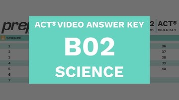 B02 - ACT Science - PrepSharp Video Answer Key