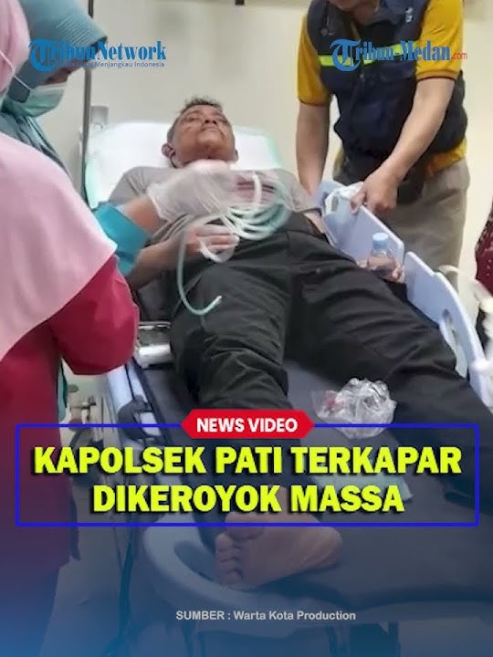 APES❗ DETIK-DETIK KAPOLSEK Pati Dikeroyok Massa Saat Unjuk Rasa ​