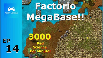 Factorio lets play: Megabase! - 3000 Red Science Per Minute - Ep14