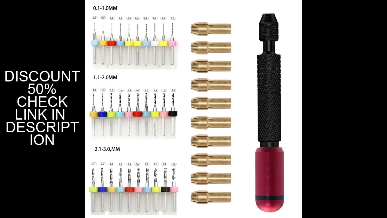 TYHM 41-Piece Needle Vise Set Decompression Hand Twist Drill Double Bearing Rotary Interchangeable B