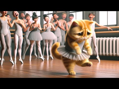 Sad Cat Bullied Cat who loves to dance becomes a Star 😿😻#cat #cute #ai (don't give up)