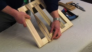 How to fix Upholstery webbing with staples.