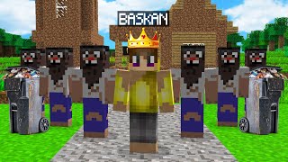 EVSİZ KÖYDE BAŞKAN OLDUM 🏠👑 - Minecraft