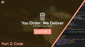 Web Design Speed art + Speed Code - Coffee Delivery Website (Part 2 of 2)