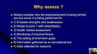 Reasons for Testing