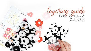 How to Use Altenew Layering Stamps - Gorgeous Bold Floral Drape Stamp Set Tutorial (Stamp is HUGE!)