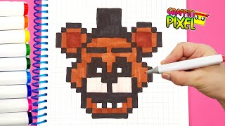 Рисунки по клеточкам  ФНАФ 😉 ФРЕДИ  ! Pixel art 😉 Five Nights at Freddy's