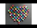 Big Heart Wall Hanging / Newspaper Craft Ideas / Home Decoration / Heart Wallhanging 