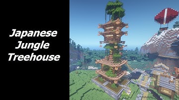 Easy Minecraft: Japanese Jungle Treehouse 🌴 (Archicraft Season 1 Episode 13)