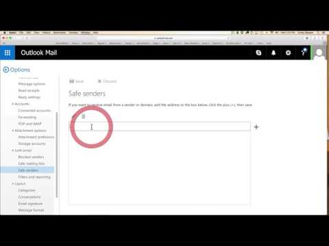 Comment ajouter à la liste 'Safe Sender' - Outlook, Homail, en direct