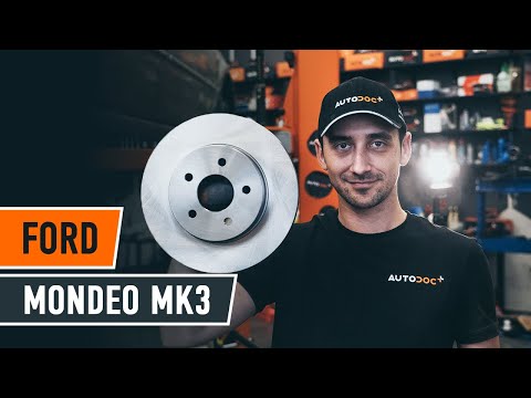 How to change rear brake discs on FORD MONDEO MK3 Saloon [TUTORIAL AUTODOC]