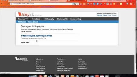 Collaborating, sharing, and exporting EasyBib bibliographies