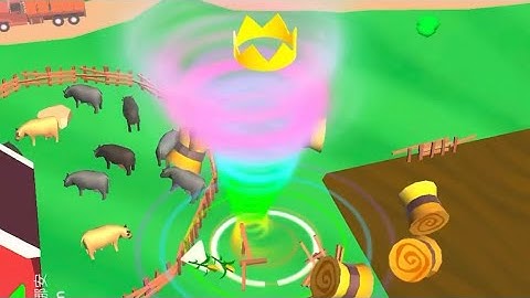 Tornado.io Mobile GamePlay, iOS and Android Rainbow Tornado MAXED OUT! Tornado.io