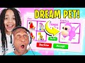 I SURPRISE My Dad With His DREAM PET! Mega Neon Albino Monkey In Adopt Me! Roblox