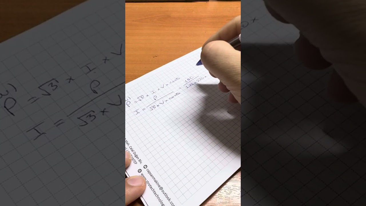 3 Fazlı Motorların Akım Değerini Hesaplama