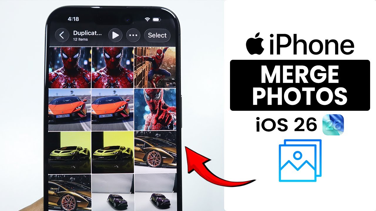 [iOS 26] How to Merge iPhone Photos Together (Without App) - YouTube