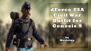 3D USA Civil War Uniform Up to 4K