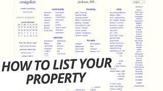 Http://www.taxsalesupport.com topic: this is a brief video discussing
how list your property for sale on craigslist.org as by owner. watch
we l...