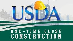 One-Time Close USDA Construction Loan 