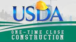 One-Time Close USDA Construction Loan 